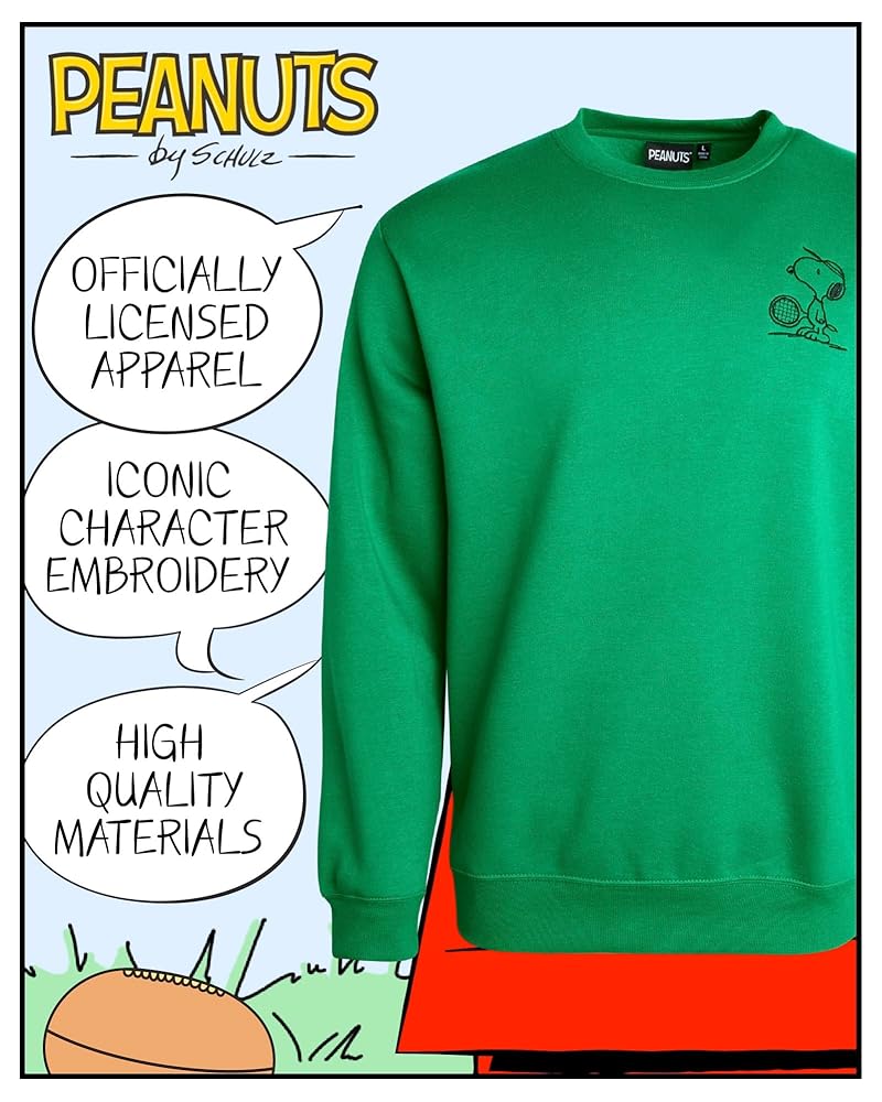 Amazon.com: Peanuts Men's Snoopy Sweatshirt - Chest & Back